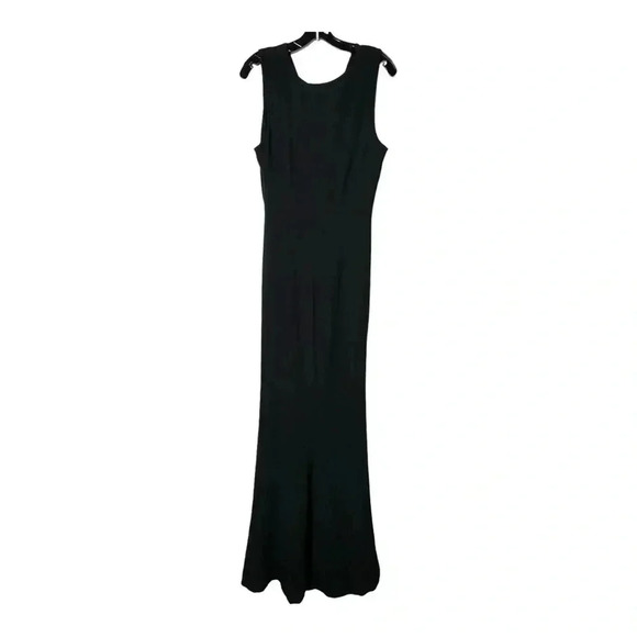 DRESS‎ THE POPULATION CHER EXPOSED ZIPPER PLUNGING LONG GOWN DRESS SIZE X-LARGE - Picture 6 of 8